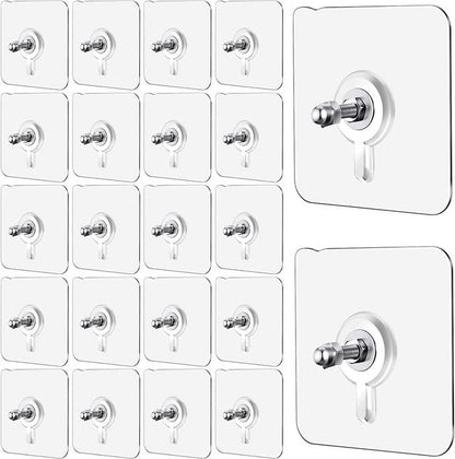 Wall Mount Screw Hooks for Kitchen Bathroom Bedroom Living Room 20 Pcs
