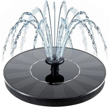 Solar Bird Bath Fountain Pump With 4 Nozzle, Free Standing Floating Solar Powered